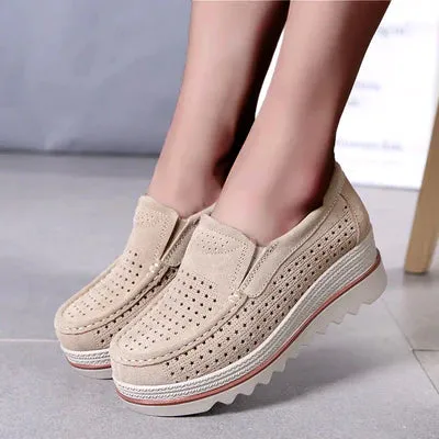 Women Slip On Platform Comfort Loafers