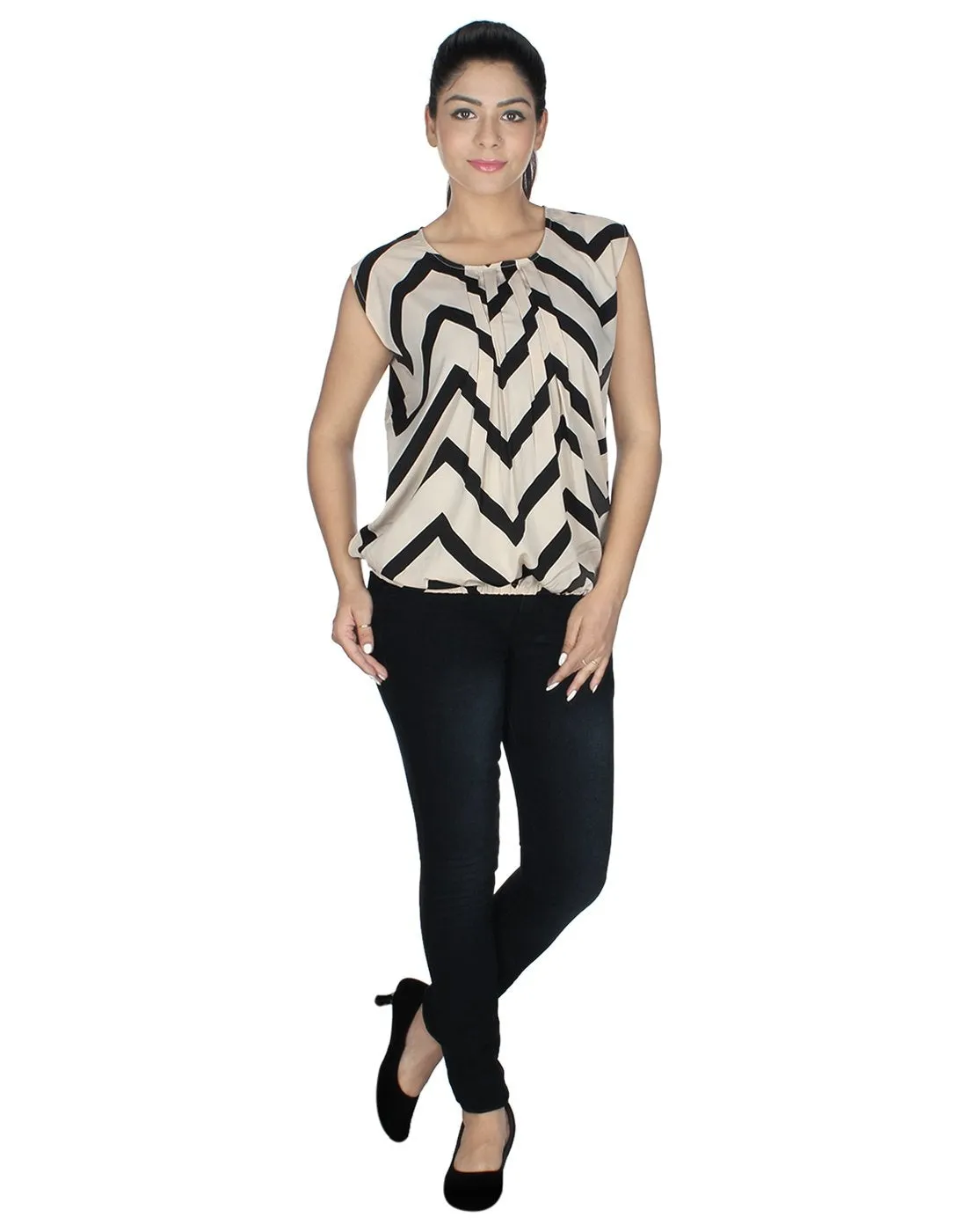 Women's White casual  Wear Top